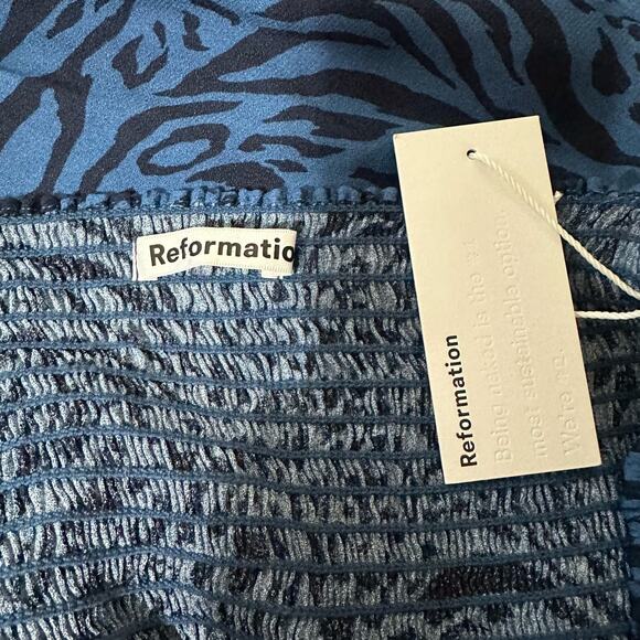 NEW Reformation Rayne Animal Print Cut Out Midi Dress - Picture 4 of 11